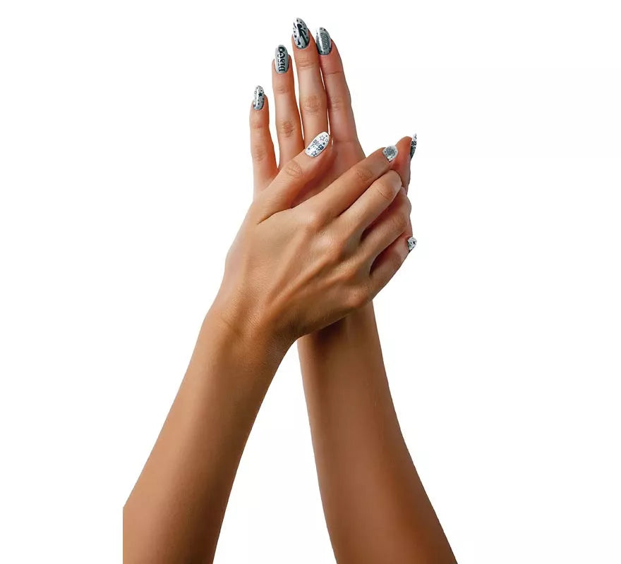 Pack de 12 Uñas Disco con Pegamento