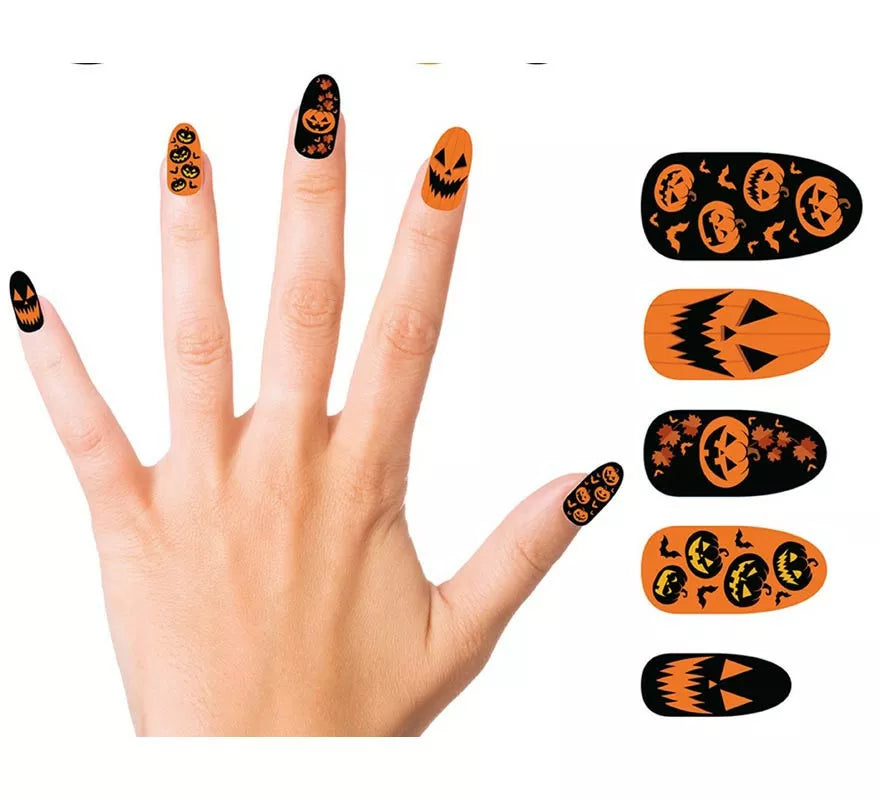 Translation missing: pt-PT.Pack de 12 Uñas Postizas Calabaza