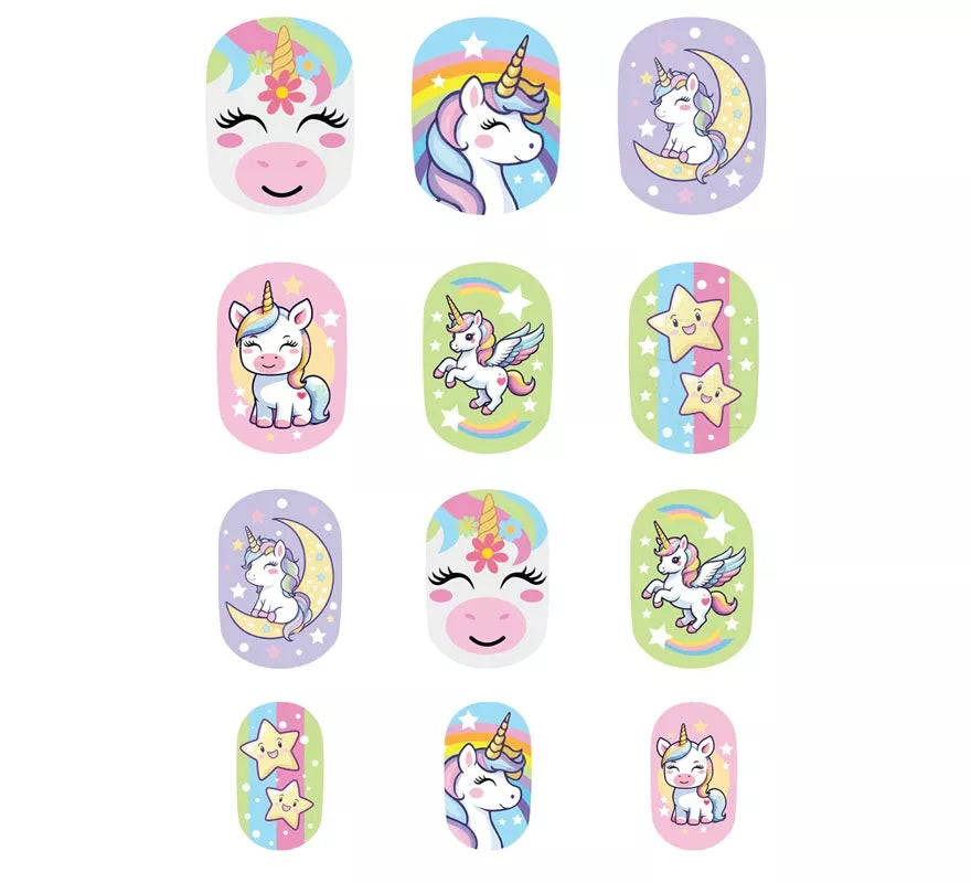 Translation missing: pt-PT.Pack de 12 Uñas Unicornios para niña