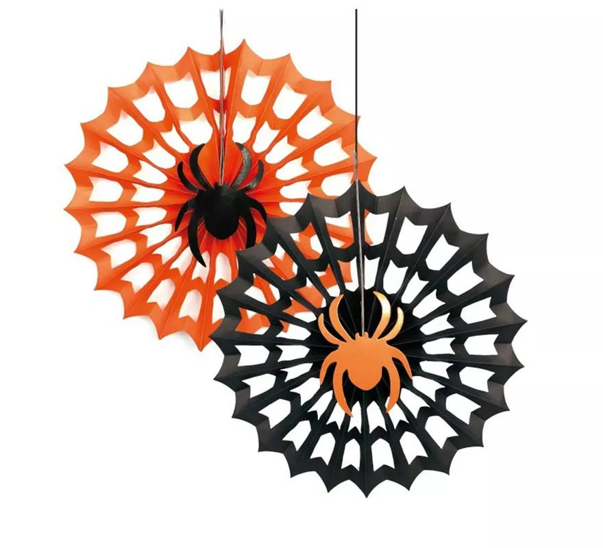 Translation missing: pt-PT.Pack de 2 Abanicos de papel Halloween de 30 cm
