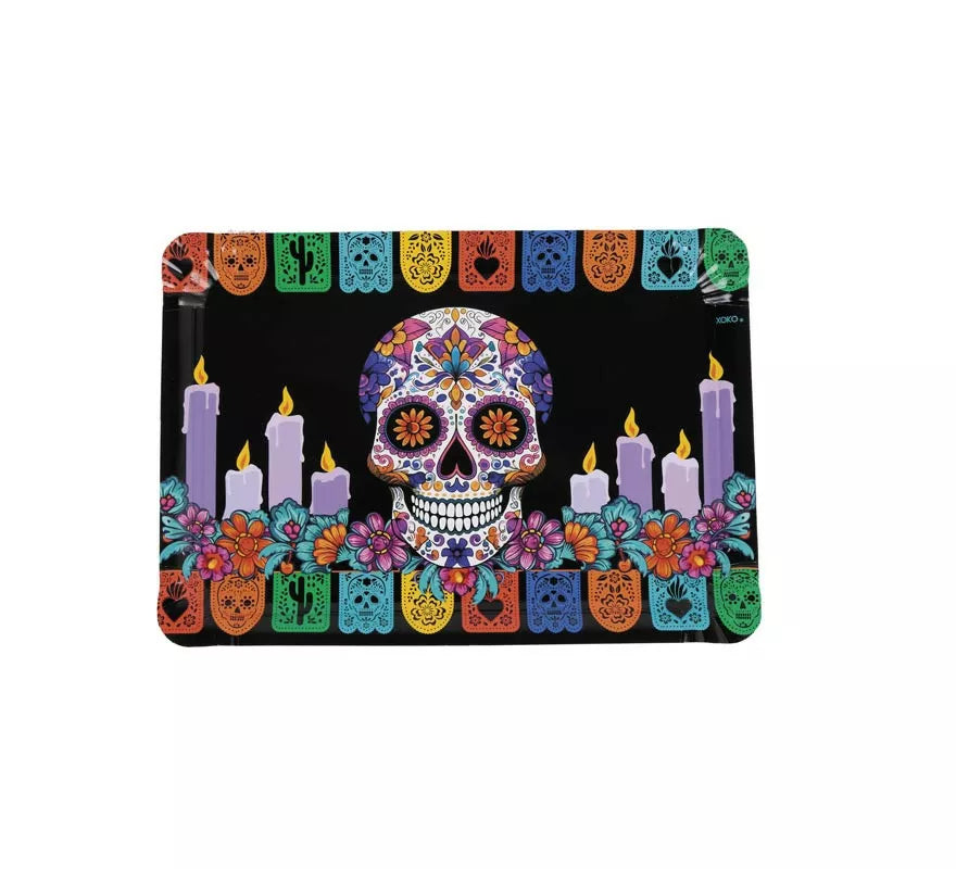 Translation missing: pt-PT.Pack de 2 Bandejas Día de Muertos de papel de 24x34 cm