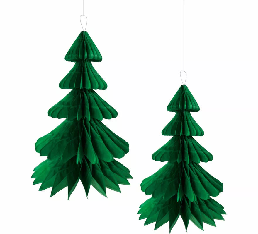 Translation missing: pt-PT.Pack de 2 Colgantes Panal de Árbol Navidad