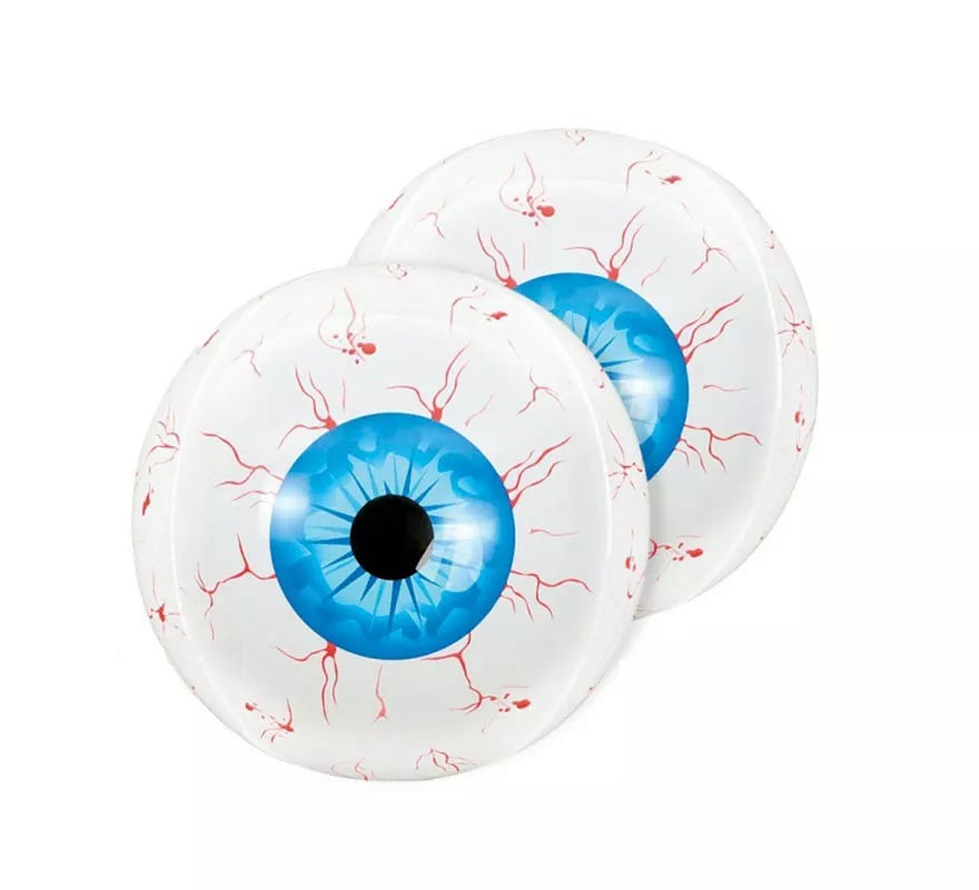 Translation missing: pt-PT.Pack de 2 Globos Ojos Hinchables azul 4D de 55 cm