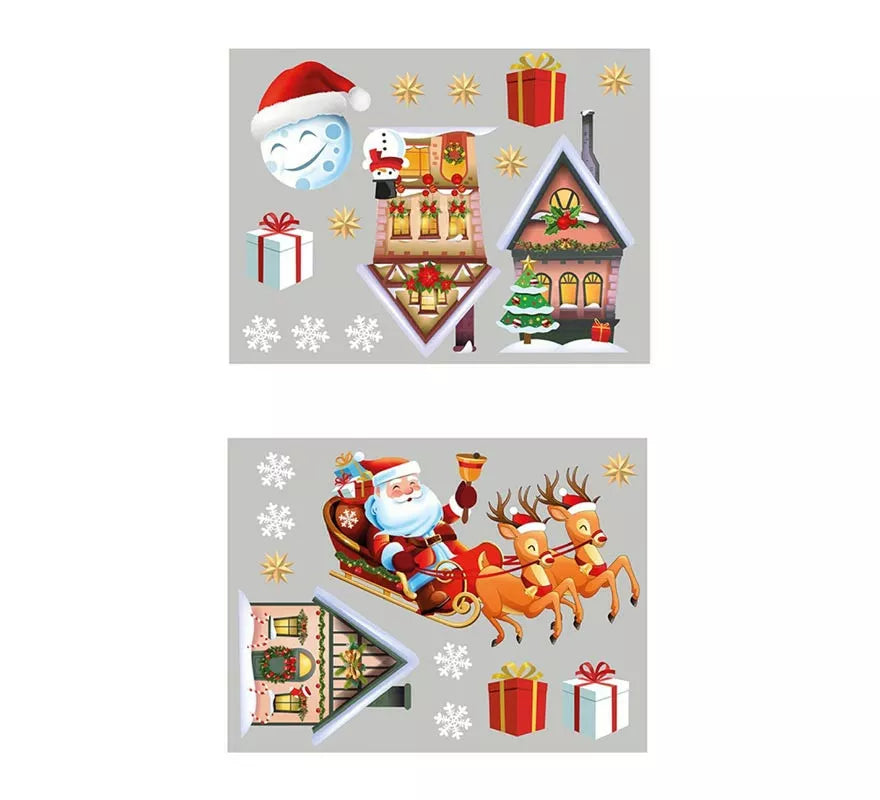 Translation missing: pt-PT.Pack de 2 Hojas Electroestáticas de Ventana Navidad de 30x40 cm