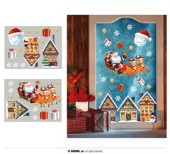 Pacote de 2 folhas eletrostáticas para janelas de Natal de 30x40 cm
