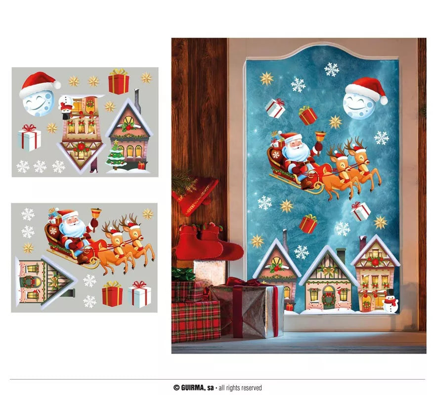 Translation missing: pt-PT.Pack de 2 Hojas Electroestáticas de Ventana Navidad de 30x40 cm