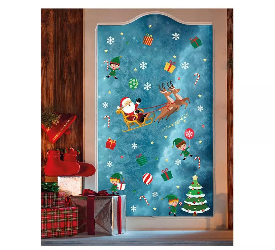 Translation missing: pt-PT.Pack de 2 Hojas Electroestáticas de Ventana Papá Noel de 30x40 cm