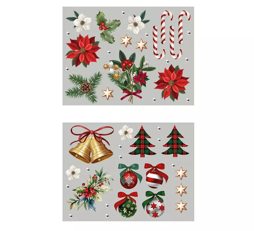 Translation missing: pt-PT.Pack de 2 Hojas Electroestáticas Figuras Navideñas de 30x40 cm