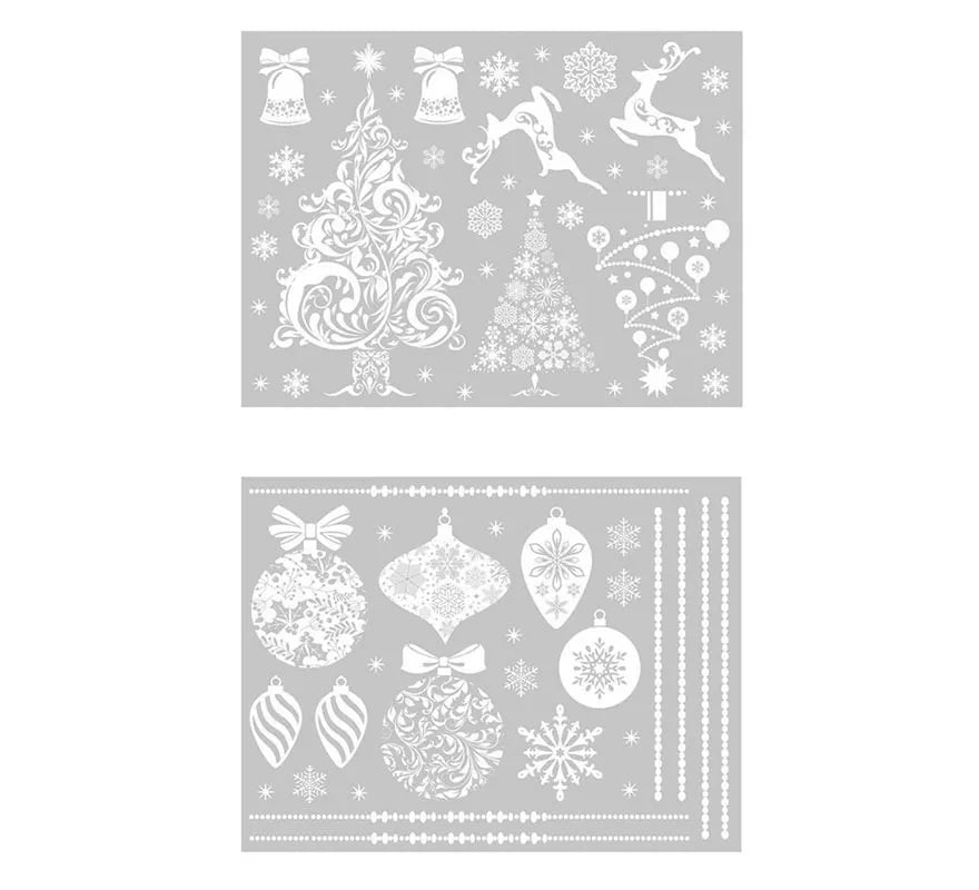 Translation missing: pt-PT.Pack de 2 Hojas Electroestáticas Navidad Nevada de 30x40 cm