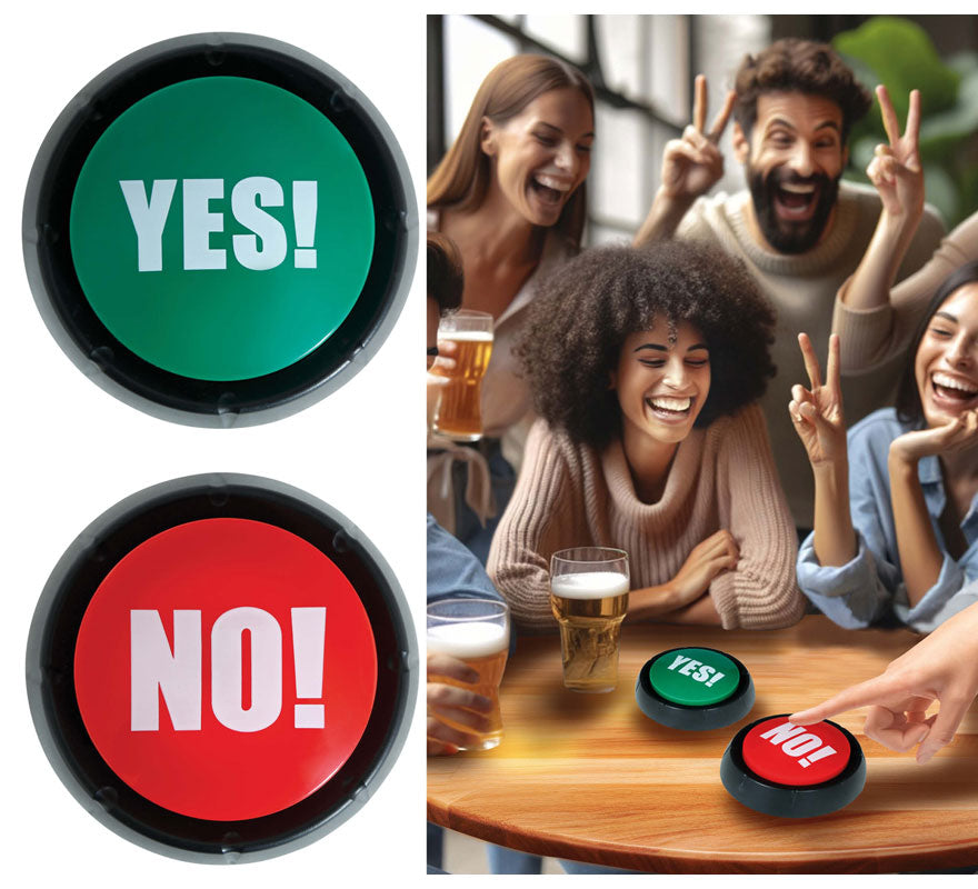 Translation missing: pt-PT.Pack de 2 Pulsadores 'Yes!' y 'No!'de 9 cm
