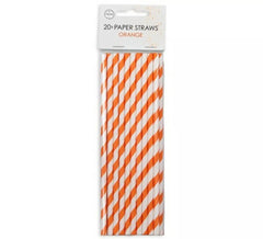Pacote com 20 Canudos de Papel 197 mm Halloween