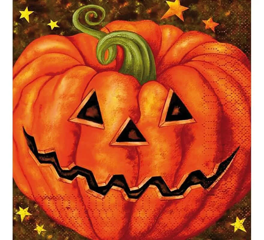 Translation missing: pt-PT.Pack de 20 Servilletas de Calabaza 33 cm