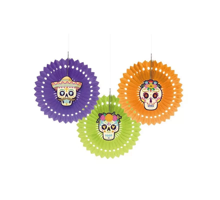 Translation missing: pt-PT.Pack de 3 Colgantes de Día de los Muertos de 30 cm