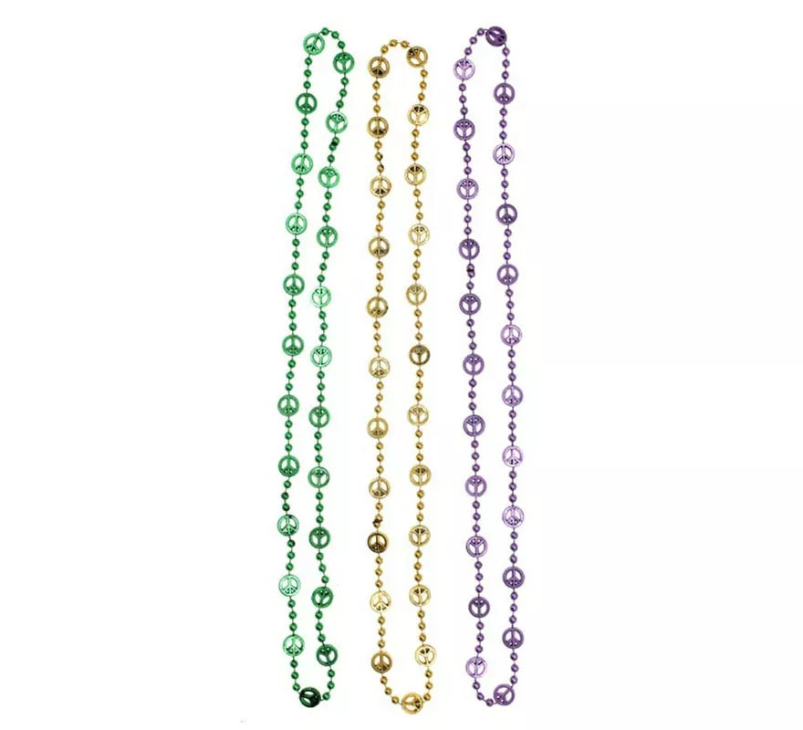 Translation missing: pt-PT.Pack de 3 Collares símbolo de Paz de 42 cm colores surtidos