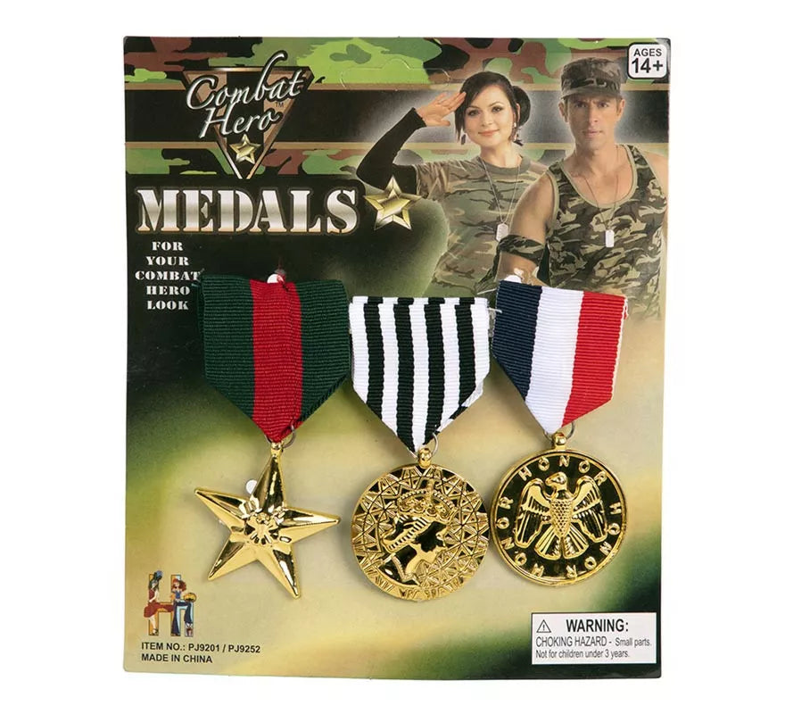 Translation missing: pt-PT.Pack de 3 Condecoraciones Militares de 15x15 cm