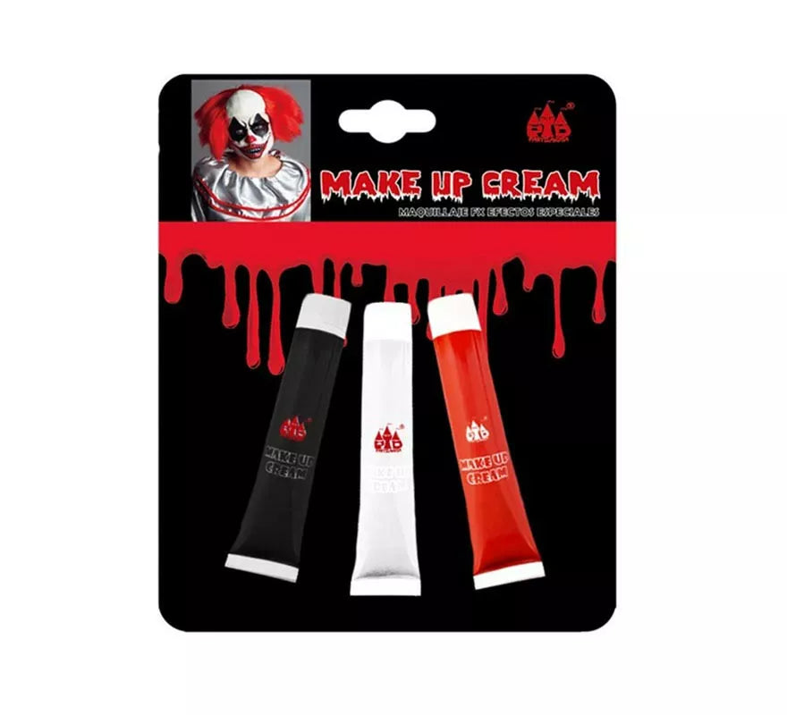 Translation missing: pt-PT.Pack de 3 Maquillajes Cream negro, blanco y rojo