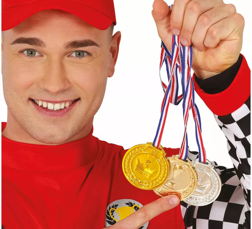 Translation missing: pt-PT.Pack de 3 Medallas: Bronce, plata y dorado de 7 cm