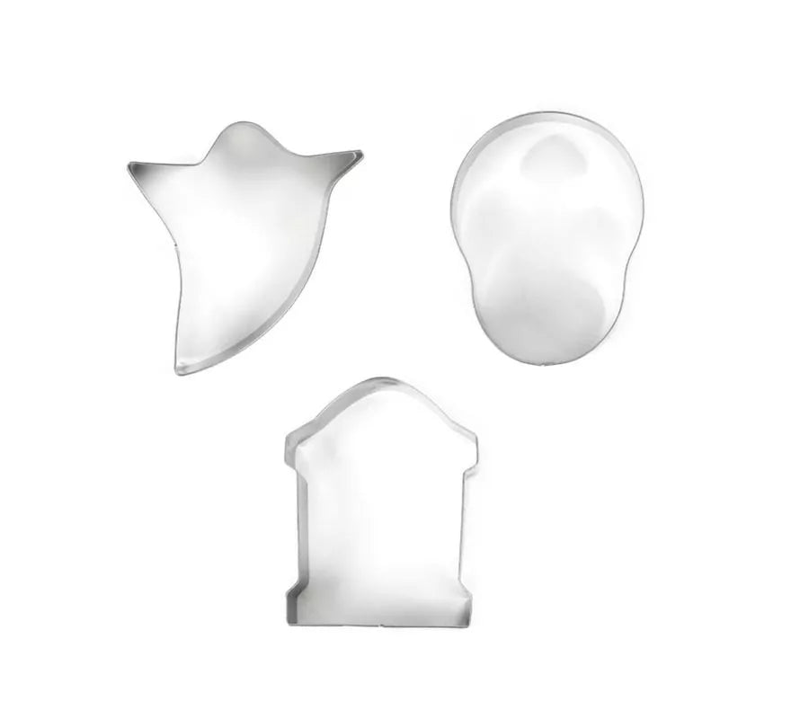 Translation missing: pt-PT.Pack de 3 Moldes de Repostería fantasma, calavera y lápida