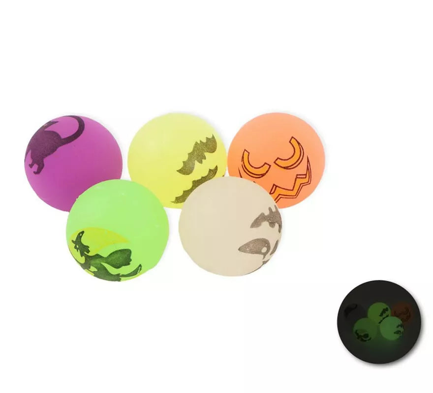 Translation missing: pt-PT.Pack de 3 Pelotas Halloween de goma luminiscente en modelos surtidos de 3 cm