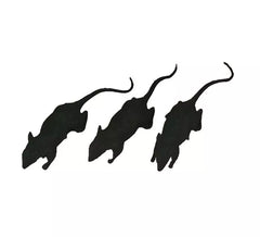 Pacote de 3 ratos pretos de 6 cm
