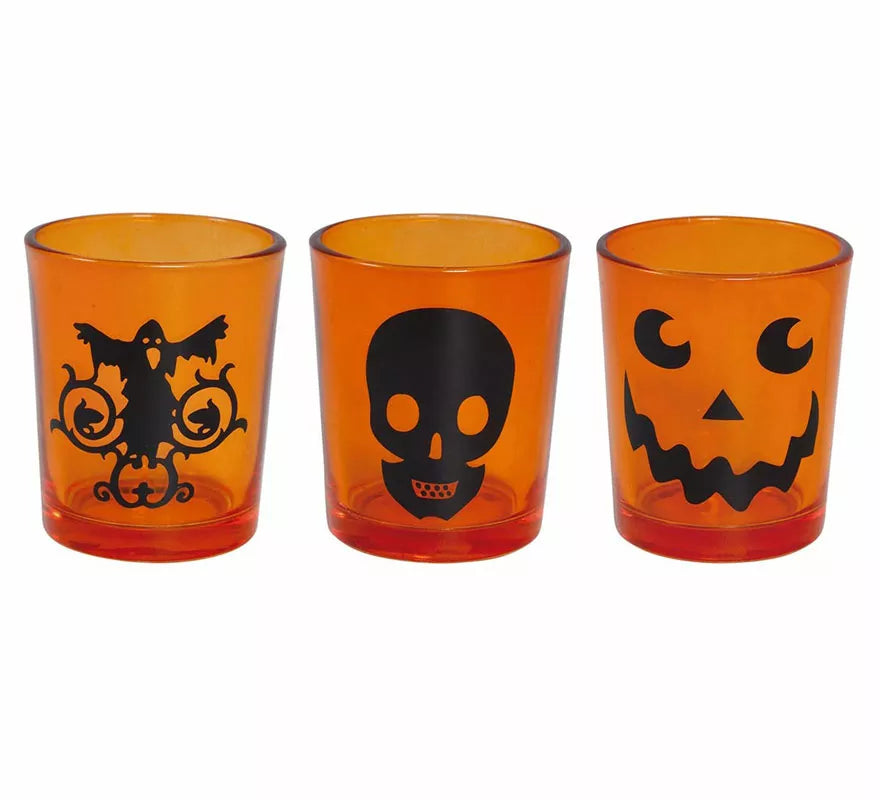 Translation missing: pt-PT.Pack de 3 Vasos Halloween Cristal de 6.5X5 cm
