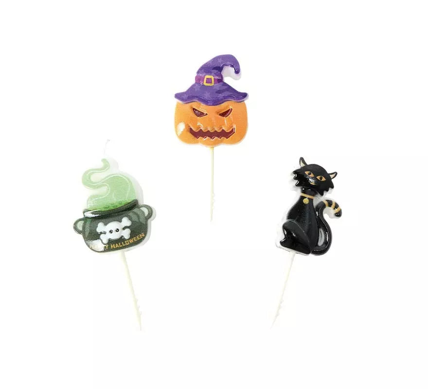 Translation missing: pt-PT.Pack de 3 Velas Halloween de 4x8 cm