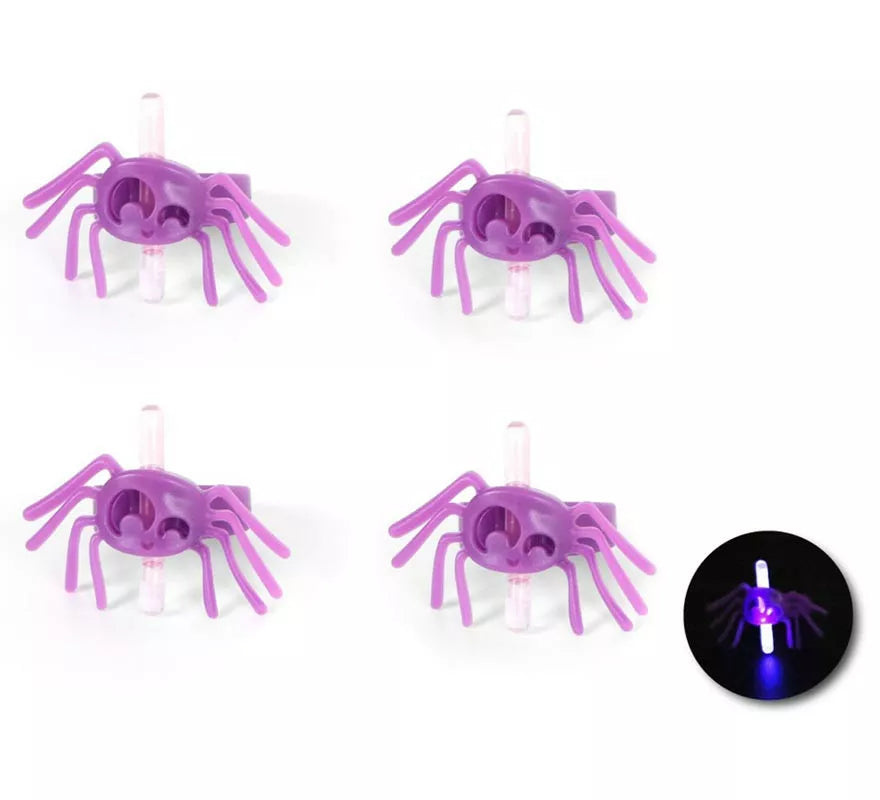 Translation missing: pt-PT.Pack de 4 Anillos Araña luminiscente de 3,5x2,5x2,6 cm