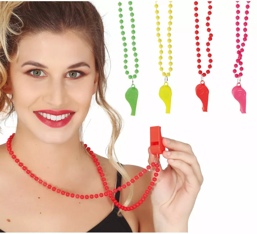 Translation missing: pt-PT.Pack de 4 Collares Neón con Silbato en colores surtidos