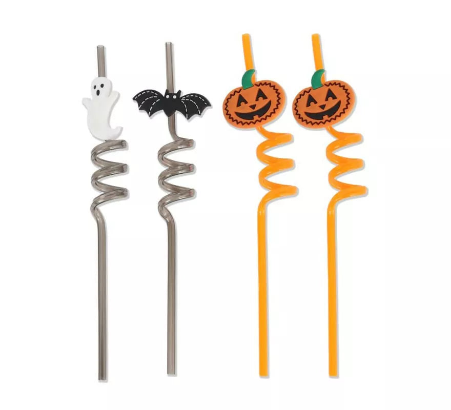 Translation missing: pt-PT.Pack de 4 Pajitas Halloween espiral