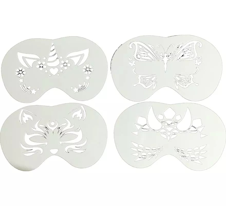 Translation missing: pt-PT.Pack de 4 Plantillas para Maquillaje de 5x13,5 cm en modelos surtidos