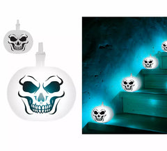 Pack de 5 Balões Esqueleto com Luz Multicolor de 20 cm
