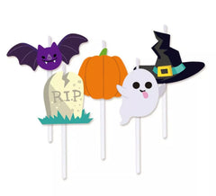 Pacote de 5 velas de figuras de Halloween