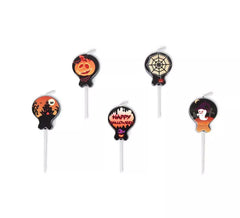 Pacote de 5 velas de Halloween de 2,6x3,5 cm