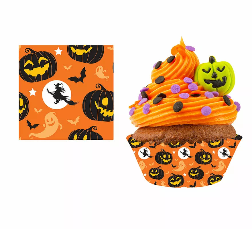 Translation missing: pt-PT.Pack de 50 Papeles Cupcake de Calabaza de 5 cm