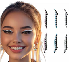 Pacote com 6 adesivos de delineador com strass