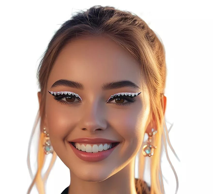 Pack de 6 Adhesivos Delineadores de Ojos con Pedrería