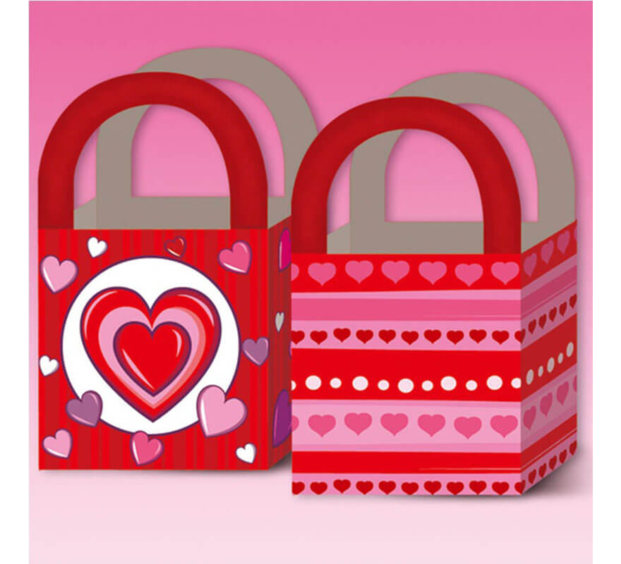 Translation missing: pt-PT.Pack de 6 Bolsas de regalo de Corazones de 18x12 cm