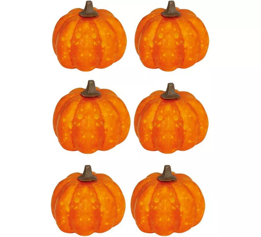 Translation missing: pt-PT.Pack de 6 Calabazas naranjas Lacadas 3.5 cm