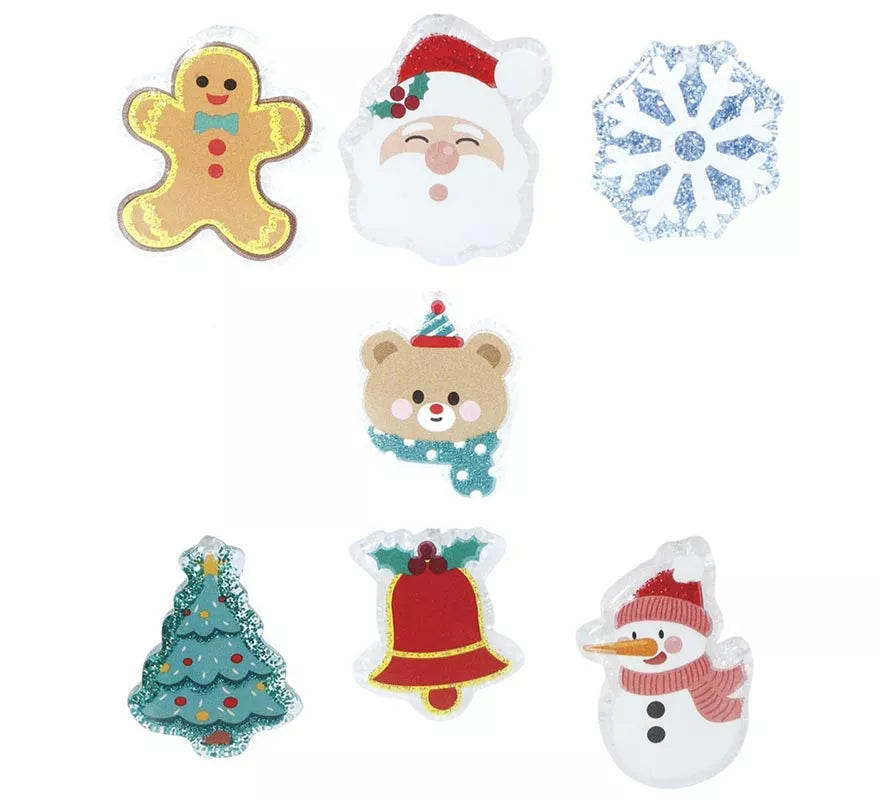 Translation missing: pt-PT.Pack de 6 gomas de Pelo Navideñas en modelos surtidos