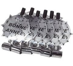 Pack de 6 Silver Blowouts 'Bonne Année' para a passagem de ano