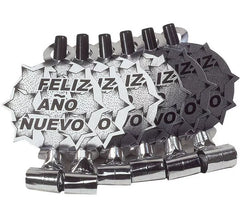 Pack de 6 sopradores de prata 'Happy New Year' para a passagem de ano