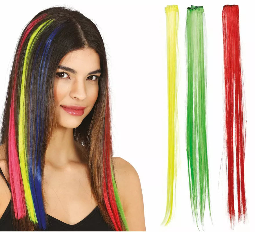 Translation missing: pt-PT.Pack de 6 Mechones en colores surtido de 50 cm