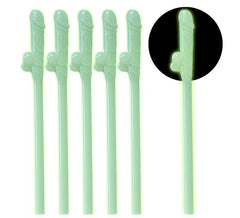 Pack de 6 Palhinhas Fluorescentes em Forma de Pênis