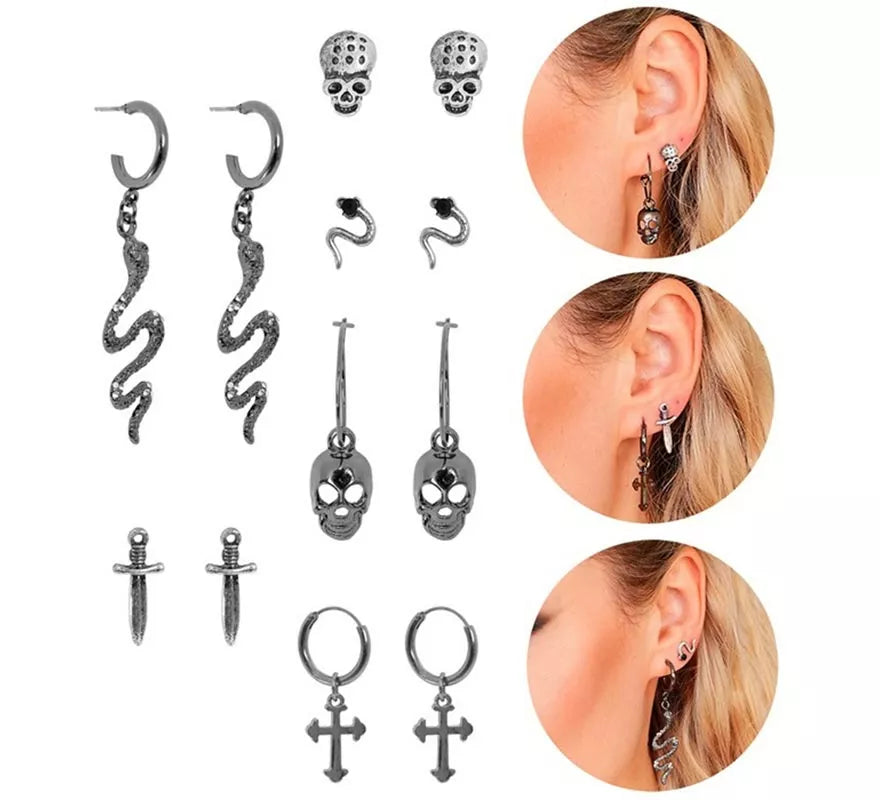 Translation missing: pt-PT.Pack de 6 Pendientes surtidos de Calaveras