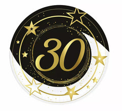 Pack de 6 Pratos 30 Anos de 23 cm
