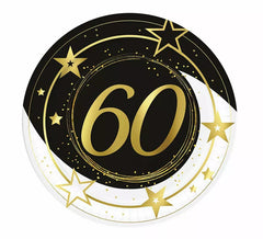 Pack de 6 Pratos 60 Anos de 23 cm