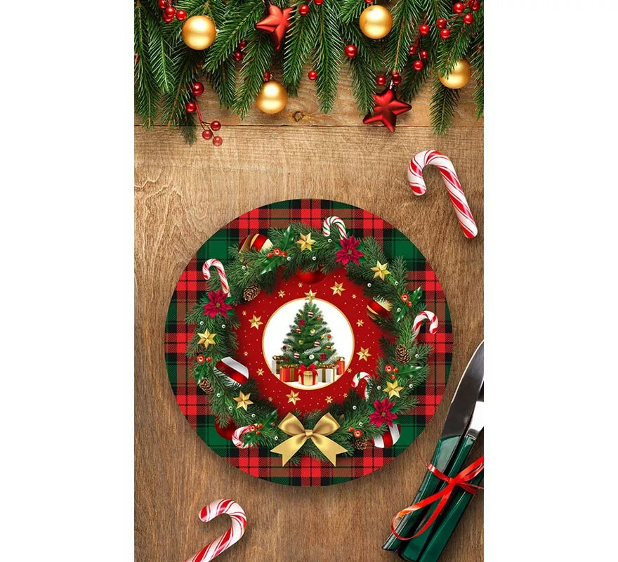 Translation missing: pt-PT.Pack de 6 Platos Árbol de Navidad de 23 cm