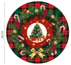 Pacote de 6 pratos para árvores de Natal de 23 cm