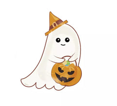 Pacote de 6 pratos de papel Boo de 22x26,5 cm