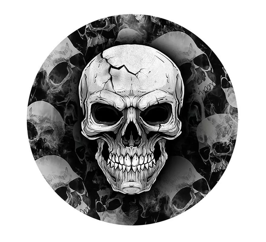 Translation missing: pt-PT.Pack de 6 Platos Calavera Temible de 23 cm